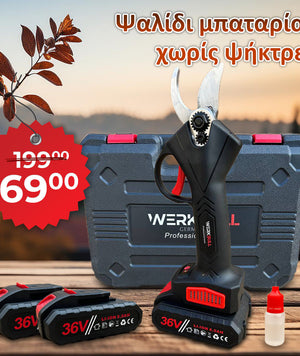 Ψαλίδια μπαταρίας αμπελουργίας | Καλύτερες τιμές | Torbagr.com
