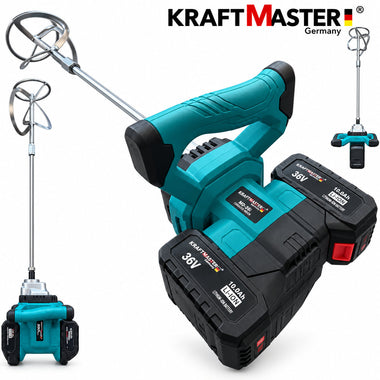 Επαναφορτιζόμενος αναδευτήρας KRAFTMASTER 36V 10Ah - 2 Μπαταρίες