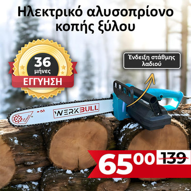 <tc>Ηλεκτρικό αλυσοπρίονο κοπής ξύλου WerkBull / 3800W /</tc>