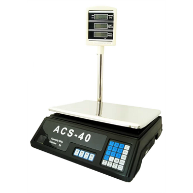 <tc>Ηλεκτρονική ζυγαριά ACS-40 έως 40κιλά με εξωτερική οθόνη.</tc>