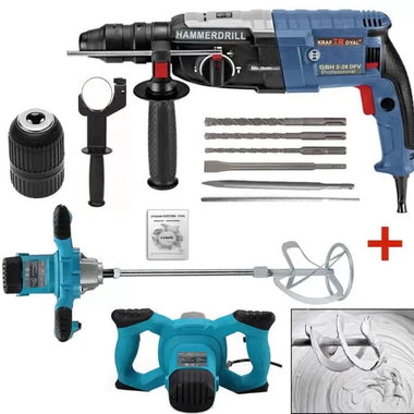 <tc>Τρυπάνι 1600W + Μίξερ για σκυρόδεμα 2400W WerkBull</tc>